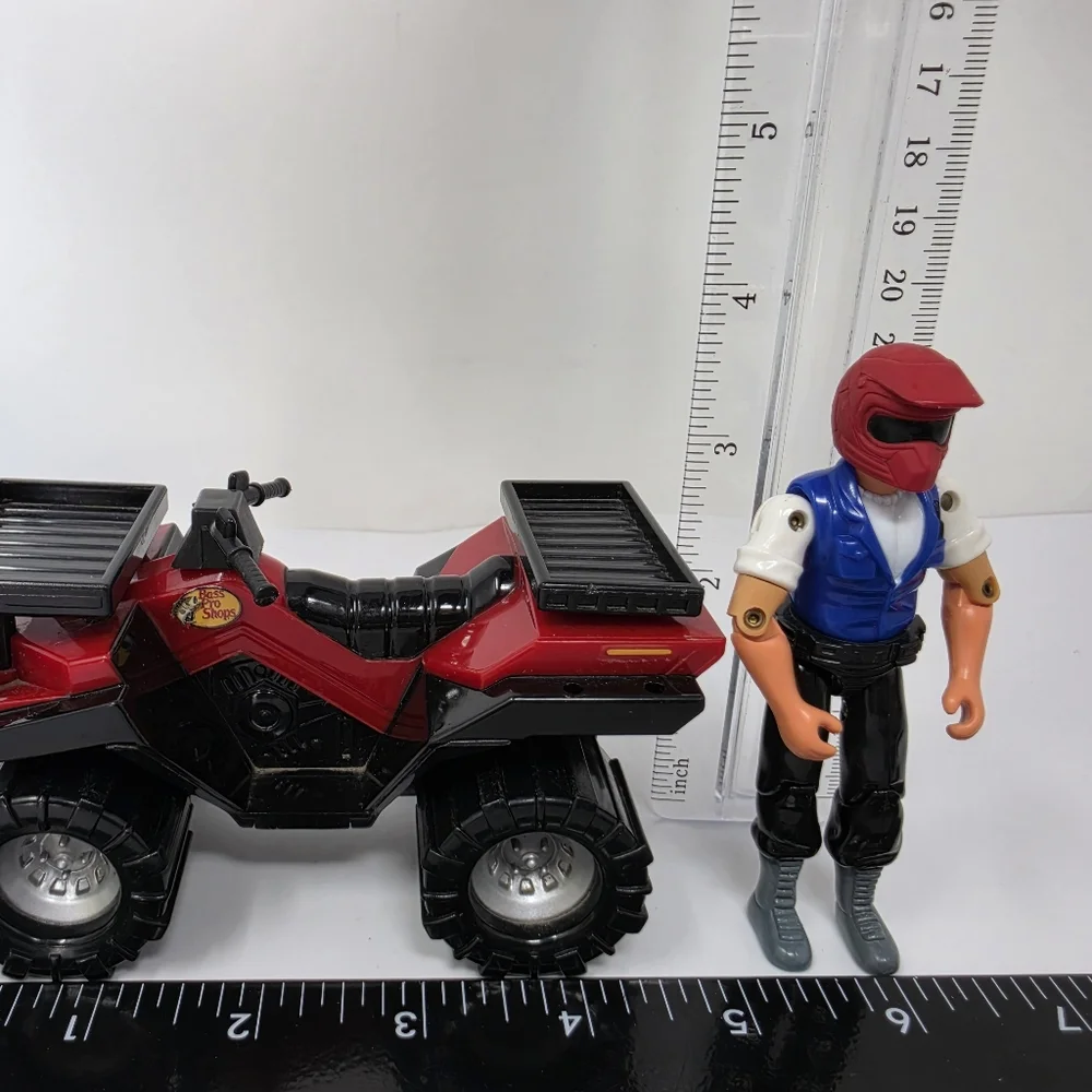 Tree House Kids Mighty Rigz Black & Red Bass Pro Shops ATV  4-Wheeler W/Driver